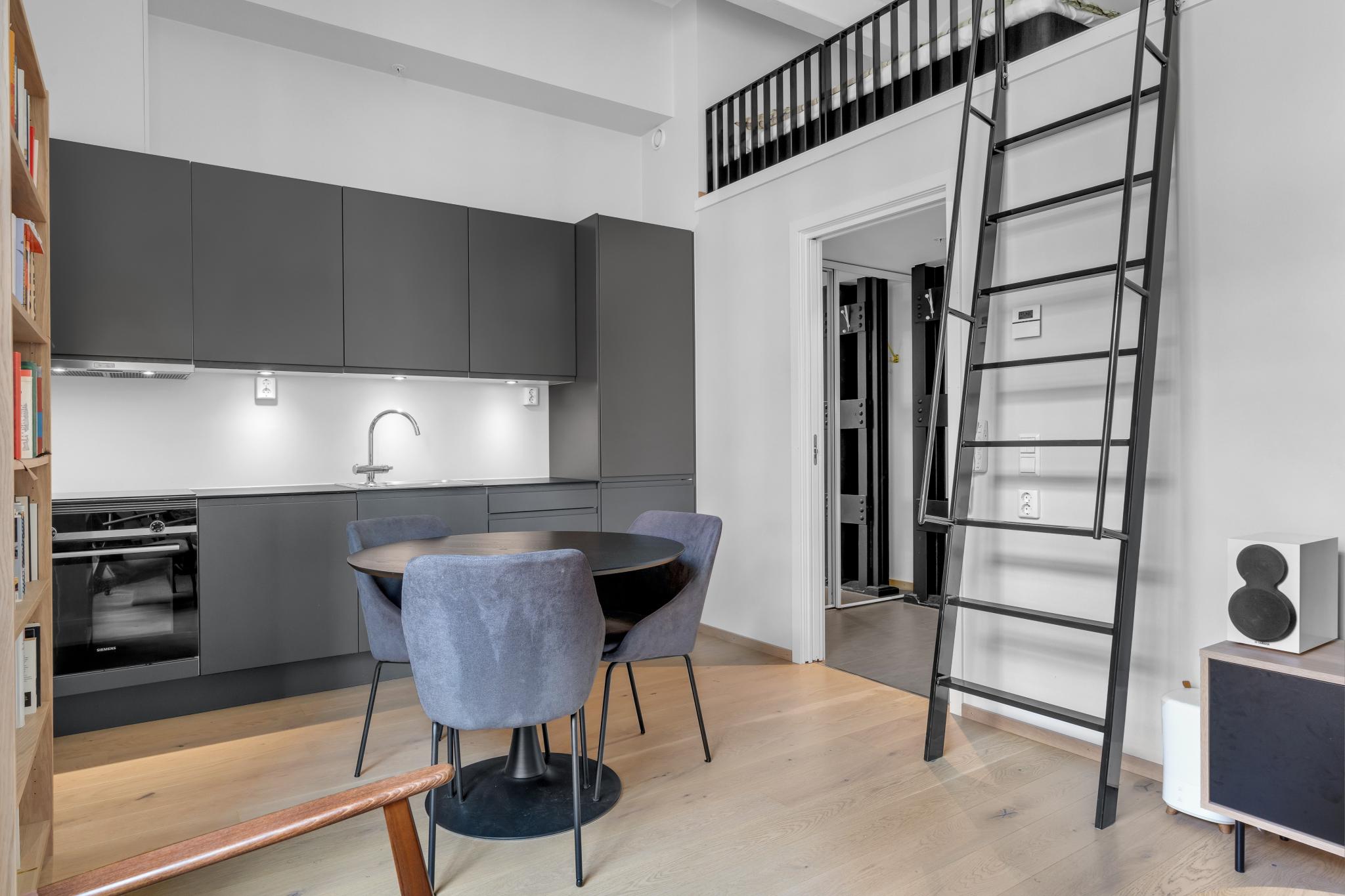 Her får du god plass til spisebord.
